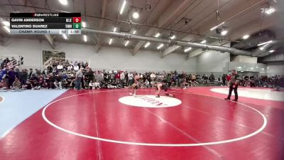 138 lbs Champ. Round 1 - Gavin Anderson, Regis Jesuit vs Valentino Suarez, Timnath
