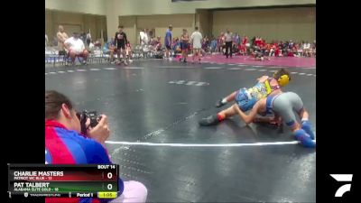 70 lbs Quarters & Wb (16 Team) - Charlie Masters, Patriot WC Blue vs Pat Talbert, Alabama Elite Gold