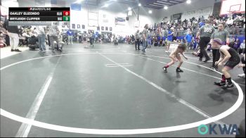 43/46 lbs 3rd Place - Oakley Elizondo, Blue Devil Wrestling vs Bryleigh Clipper, Norman Grappling Club