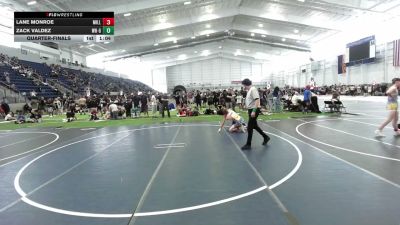 132 lbs Quarterfinal - Lane Monroe, Millard Eagles vs Zack Valdez, Wh-6