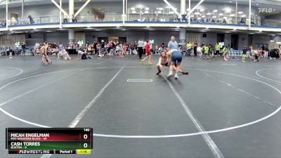 140 lbs Round 2 (8 Team) - Micah Engelman, Mat Assassins Black vs Cash Torres, Buxton