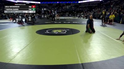 110 lbs Round Of 32 - Leila Witzerman, Peninsula (SS) vs Sophia Darer, Terra Nova (CC)