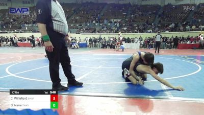 101 lbs Consi Of 32 #1 - Colby Willeford, Southmoore SaberCats Wrestling vs Dayson Nave, Owasso Junior High