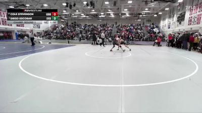 Boys 132 lbs Champ. Round 1 - Diego Escobar, Overfelt Boys vs Cole Stevenson, Gunn&nbsp;Boys