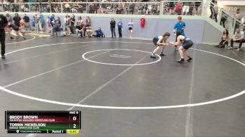 117 lbs Round 1 - Torrin Mickelson, Kodiak Wrestling Club vs Brody Brown, Soldotna Whalers Wrestling Club