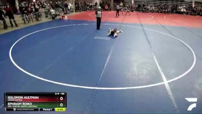 64 lbs Cons. Round 2 - Ephraim Roiko, UNC (United North Central) vs Solomon Aultman, Grand Rapids