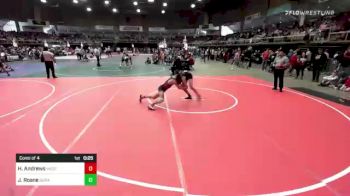 116 lbs Consi Of 4 - Hawken Andrews, Western Colorado WC vs Johnnie Roane, Duran Elite WC