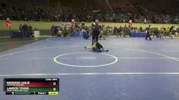 40 lbs Cons. Semi - Landon Young, Derby Wrestling Club vs Knoxson Leslie, Choctaw Ironman