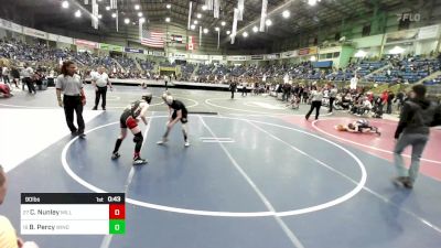 90 lbs Consi Of 16 #2 - Cole Nunley, Milliken Middle School vs Byron Percy, Windsor