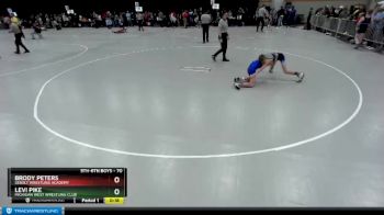 70 lbs Cons. Round 3 - Brody Peters, Sebolt Wrestling Academy vs Levi Pike, Michigan West Wrestling Club