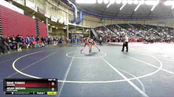 B 106 lbs Quarterfinal - Adam Brown, White Swan vs Rene Torres, Granger