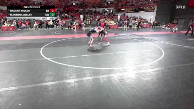 110 lbs 3rd Place Match - Raegan Risler, MES Wrestling vs Makenna Jolley, Kenosha Wrestling Academy