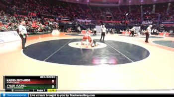 1A 113 lbs Cons. Round 2 - Tyler Huchel, Fithian (Oakwood) vs Kaiden Richards, Murphysboro