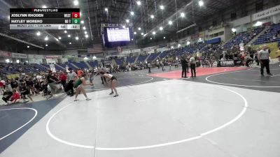130 lbs Consi Of 4 - Joslynn Rhoden, Westy Wolves vs Hayley Moreno, No Team