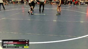 100 lbs Quarterfinal - Zaina Albadri, Greater Heights Wrestling vs Jayden Jones, Nebraska Wrestling Academy