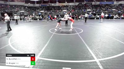 133 lbs Quarterfinal - Nathaniel Burchfiel, Apex vs Hayden Brugier, Crusader Wrestling Club