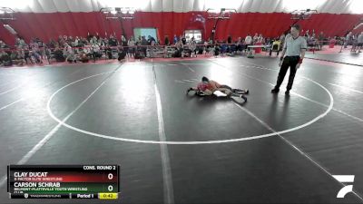 71 lbs Cons. Round 2 - Clay Ducat, X-Factor Elite Wrestling vs Carson Schrab, Belmont-Platteville Youth Wrestling Club