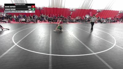 12U Boys - 108 lbs Cons. Round 3 - Dane Depies, Mt. Horeb Wrestling Club vs Jonah Rohm, Highland Mat Club