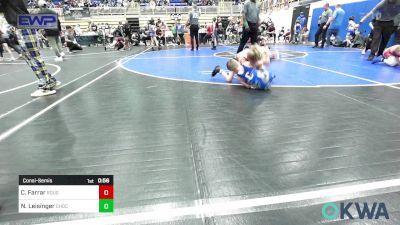 49 lbs Consolation - Chance Farrar, Rough Riders vs Nash Leisinger, Choctaw Ironman Youth Wrestling