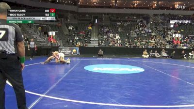 157 lbs 5th Place Match - Owen Cline, Colorado Mesa vs Nico Taddy, West Liberty