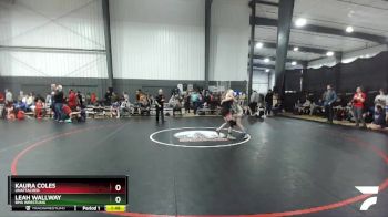 112 lbs Quarterfinal - Kaura Coles, Unattached vs Leah Wallway, BMA Wrestling