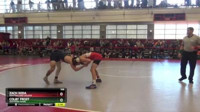 149 lbs Semifinal - Colby Frost, Southern Maine vs Zach Soda, New England College