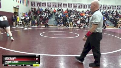 235 lbs Quarterfinal - Haiden Wolfe, Solon vs Josie Panos, Mount Vernon