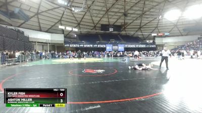 100 lbs Cons. Round 4 - Ashton Miller, Burbank Wrestling Club vs Kyler Fish, Mat Rats Rebooted Wrestling