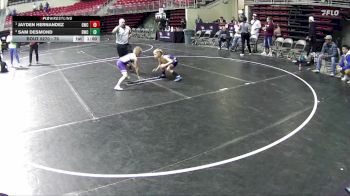 75 lbs 1st Place Match - Jayden Hernandez, Gering Wrestling Club vs Sam Desmond, Blair Wrestling Club