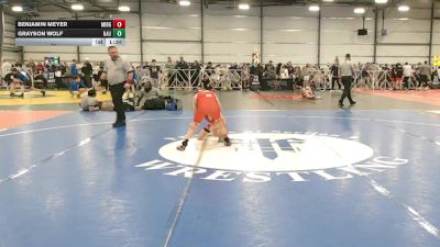 76 lbs Round 4 - 1:30pm Friday - Grayson Wolf, Nauman Green vs Benjamin Meyer, Mile High