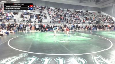U17 Women - 65 lbs Champ. Round 3 - Makaylee Cannon, OK vs Makayla Hinchey, SC