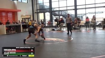 J-7 lbs Semifinal - Kaleb Brown, Pack 732 vs Brecken Bral, Yilek Wrestling Club