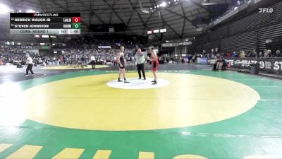 Boys 1B/2B 190 Cons. Round 1 - Steven Johnston, Rainier vs Derrick Waugh Jr, Taholah