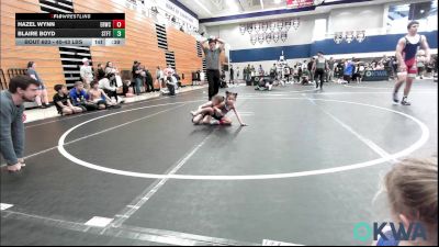 40-43 lbs Rr Rnd 1 - Hazel Wynn, El Reno Wrestling Club vs Blaire Boyd, Standfast