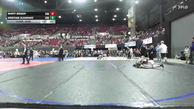 61 lbs Cons. Semi - Kristian Alvarado, Kalispell Wrestling Club vs Rhett Jessop, Ryse Wrestling Academy