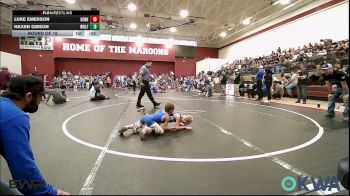 49 lbs Round Of 16 - Luke Emerson, Hennessey Takedown Club vs Haxen Gibson, Wolfpak Wrestling