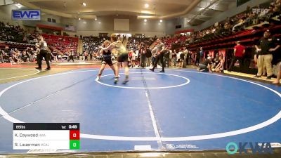 85 lbs Round Of 16 - Kamden Caywood, HURRICANE WRESTLING ACADEMY vs Reid Lauerman, Mcalester Youth Wrestling