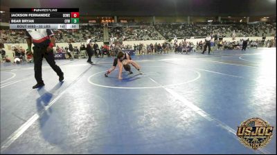 52 lbs Consi Of 4 - Jackson Fernandez, Cotton County Wrestling Club vs Bear Bryan, Coweta Tiger Wrestling