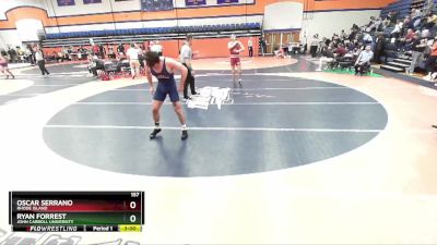 157 lbs Cons. Round 2 - Oscar Serrano, Rhode Island vs Ryan Forrest, John Carroll University