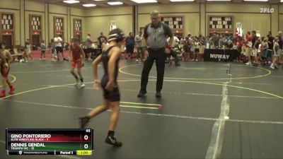 65 lbs Quarterfinals (8 Team) - Dennis Gendal, Triumph WC vs Gino Pontoriero, Elite Wrestling Black