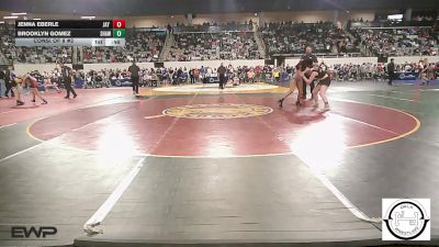 140 lbs Consi Of 8 #2 - Jenna Eberle, Jay Junior High vs Brooklyn Gomez, Shawnee Wrestling