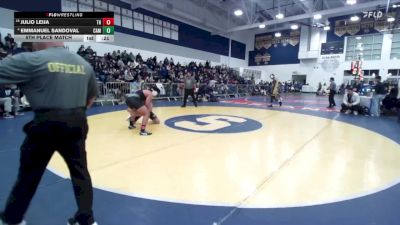 190 lbs 5th Place Match - Julio Leija, Trabuco Hills vs Emmanuel Sandoval, Camarillo