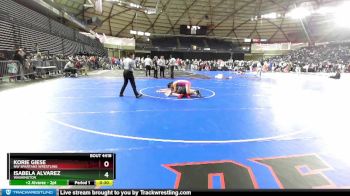 121 lbs Cons. Round 1 - Korie Giese, NW Spartans Wrestling vs Isabela Alvarez, Washington