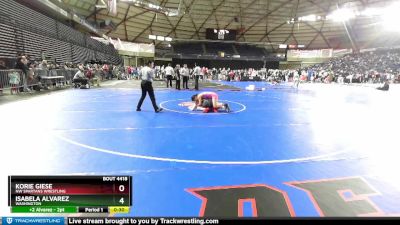 121 lbs Cons. Round 1 - Korie Giese, NW Spartans Wrestling vs Isabela Alvarez, Washington