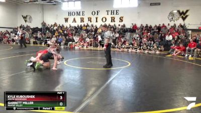 165 lbs Semifinal - Garrett Miller, Wapsie Valley vs Kyle Kuboushek, South Winneshiek