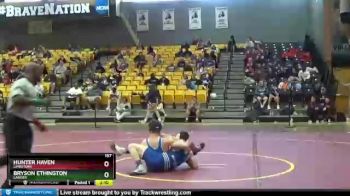 157 lbs Cons. Round 2 - Bryson Ethington, Lander vs Hunter Haven, Limestone