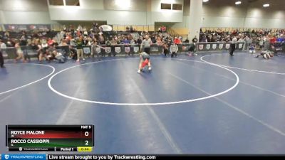 102 lbs Semifinal - Rocco Cassioppi, IL vs Royce Malone, IN