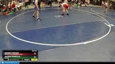 102 lbs Champ. Round 2 - Jaysen Topham, Central Utah Wrestling Club vs Jayden Mancilla, Ravage