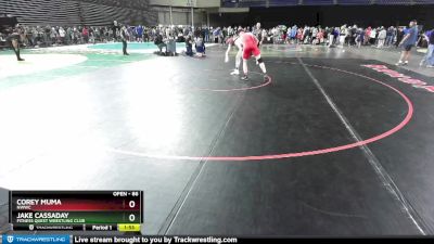 86 lbs Semifinal - Jake Cassaday, Fitness Quest Wrestling Club vs Corey Muma, NWWC