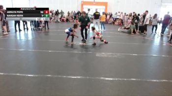 57 lbs Round 2 (4 Team) - Naveah Keith, Team Palmetto Purple vs Aerilyn Pope, NC Girls Wrestling Club